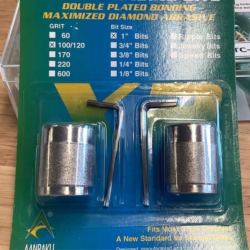 1” Bit, 2/set, 220 grit, Twofers
