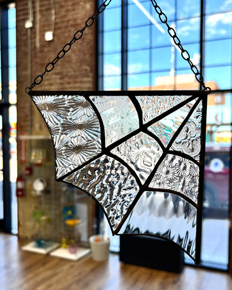 Stained Glass Spiderweb Mini-Panel Class - Saturday October 17, 10am-3pm-1