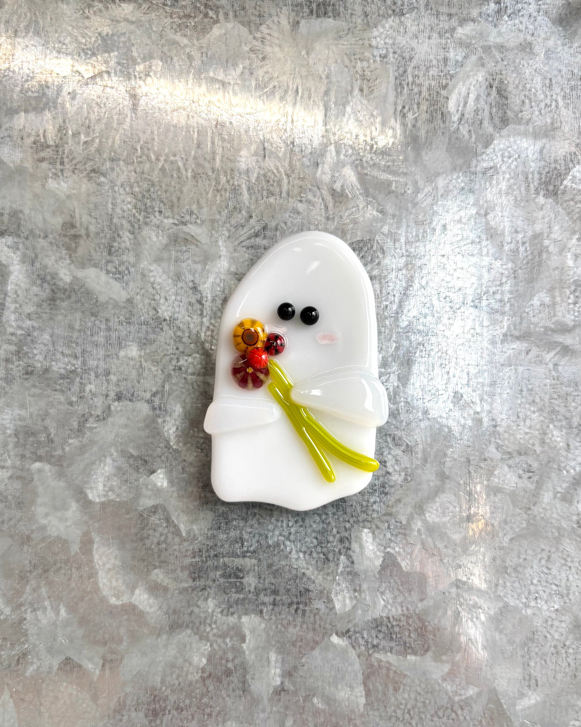 Ghost with a Bouquet Magnet-1