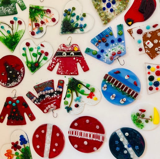 Fused Glass Holiday Ornaments Class