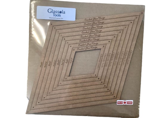 Glassola Diamond Layout Frame Set, 8 Piece