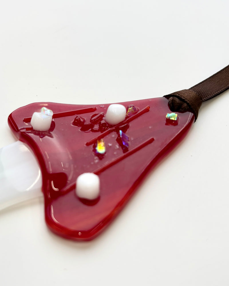 Mushroom Fused Glass Ornament-2