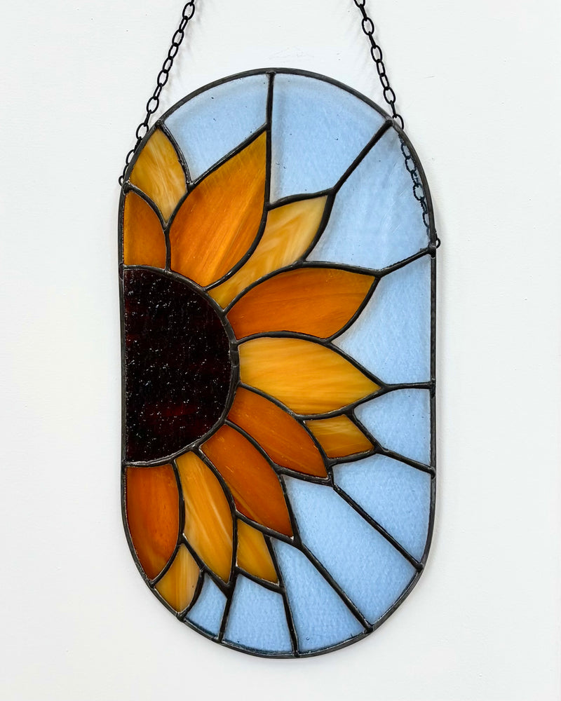 Sunflower Oval Suncatcher-2