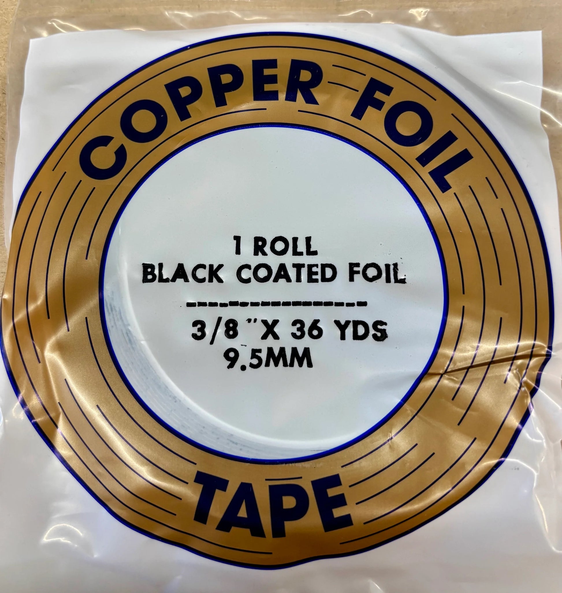 Edco Black Back Copper Foil, 3/8”-1