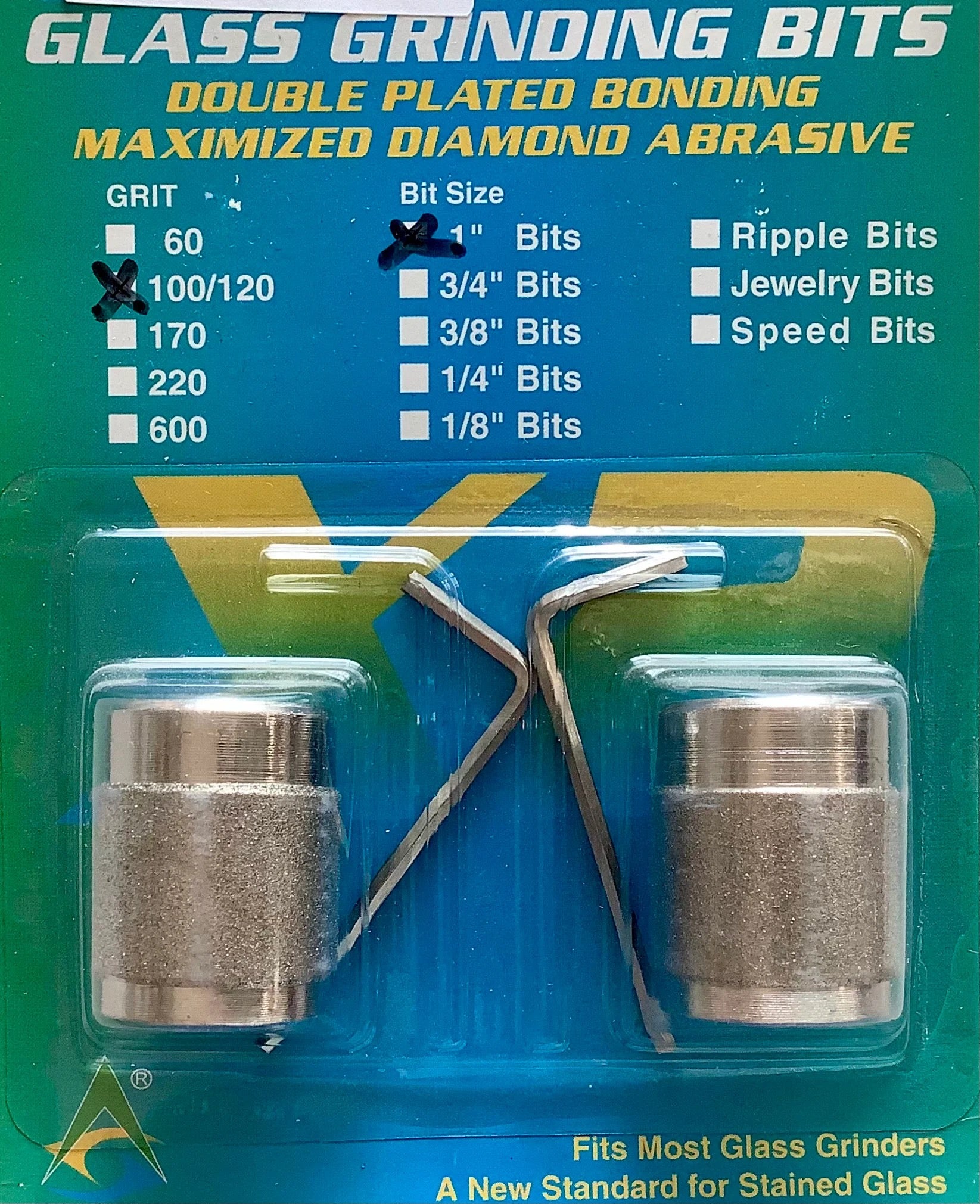 1” Bit, 100/120 grit, Twofers
