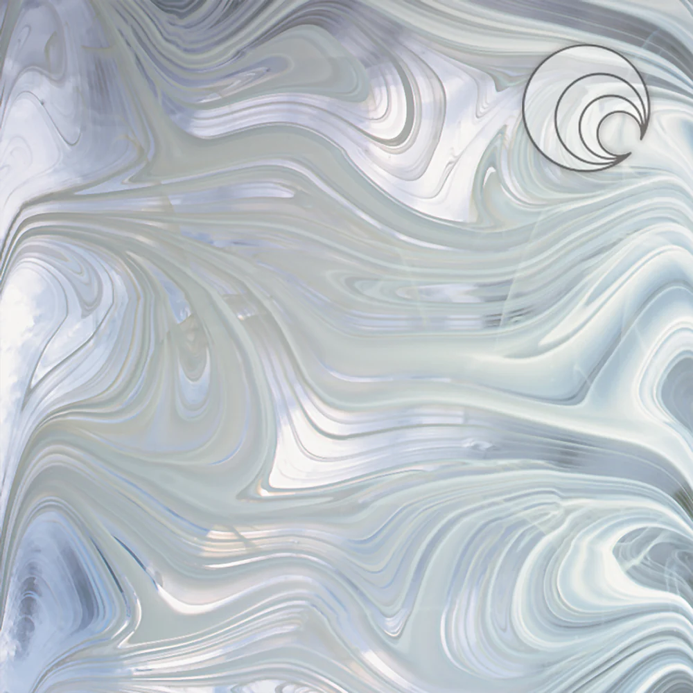 OGT BR-308, White on Clear Baroque